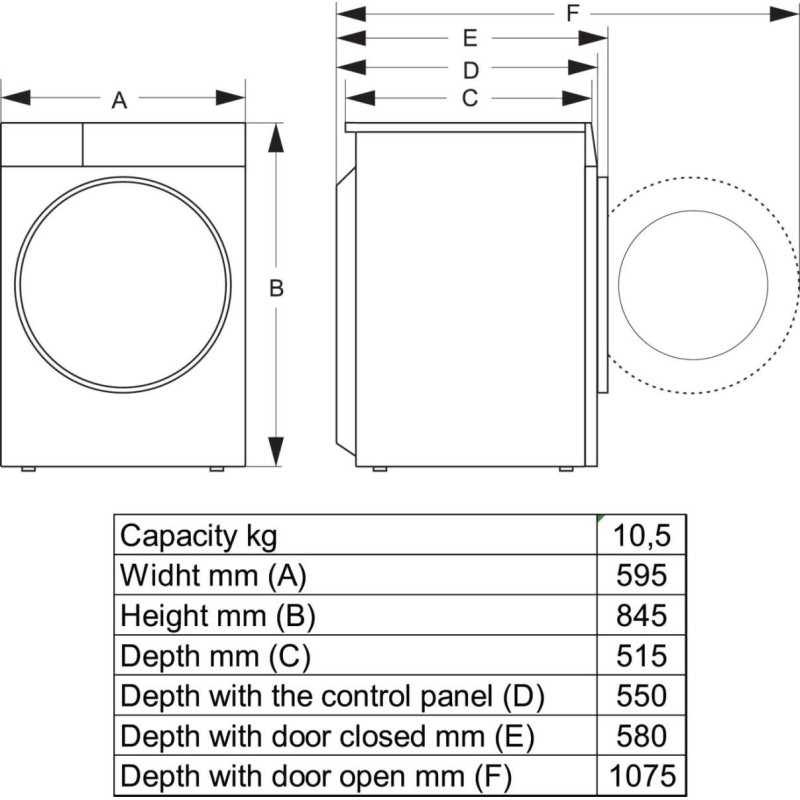Пральна машина HISENSE WF5I1045BWQ (WF5I1114W)
