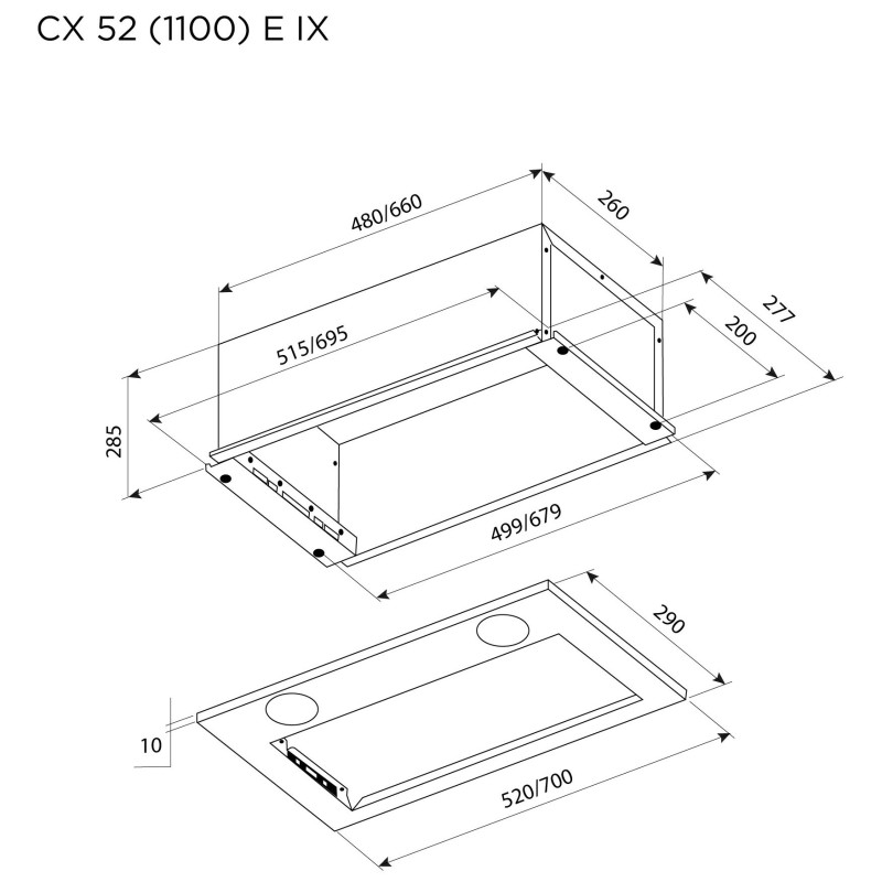 Вытяжка PYRAMIDA CX 52 (1100) E IX