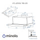 Вытяжка Minola HTL 6215 BL 700 LED