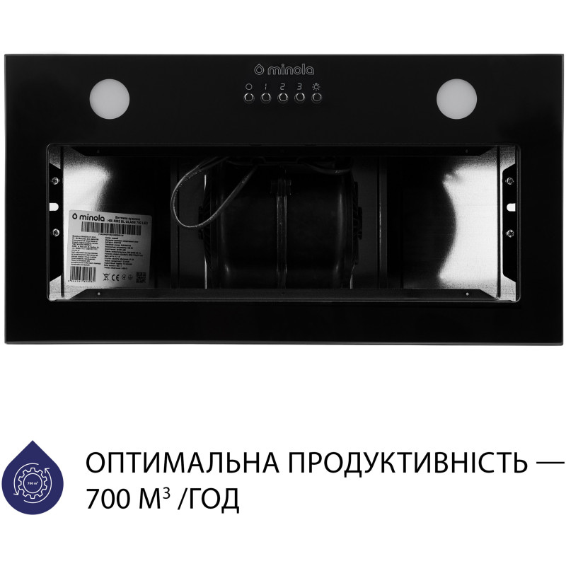 Вытяжка Minola HBI 5262 BL GLASS 700 LED