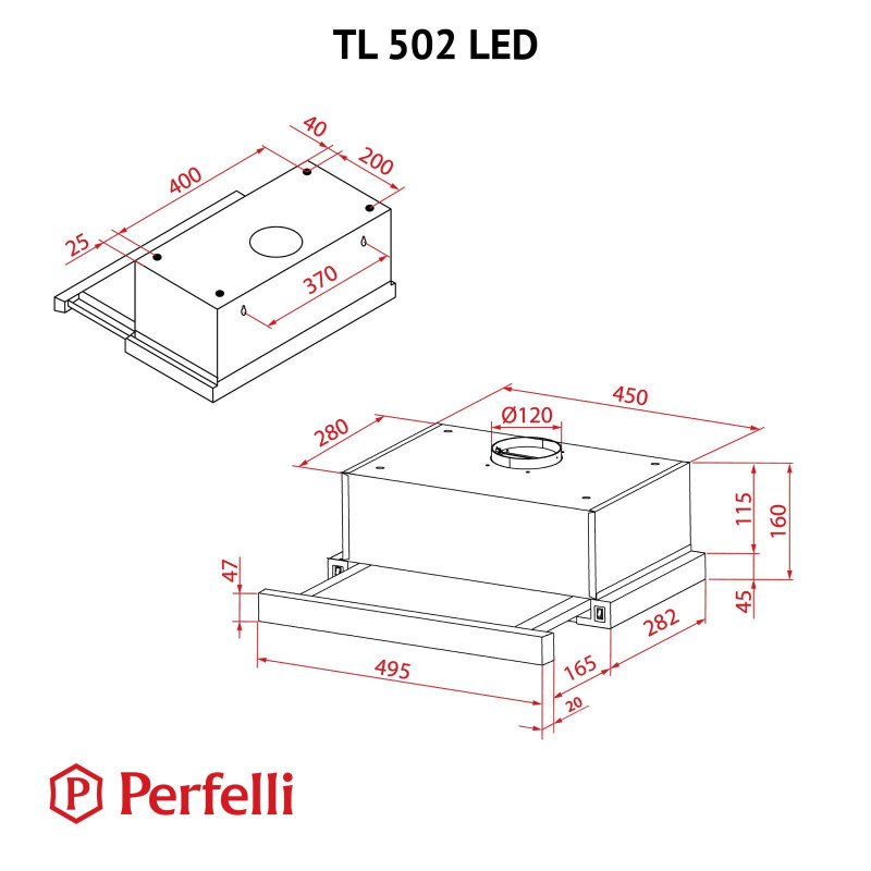 Витяжка Perfelli TL 502 I LED
