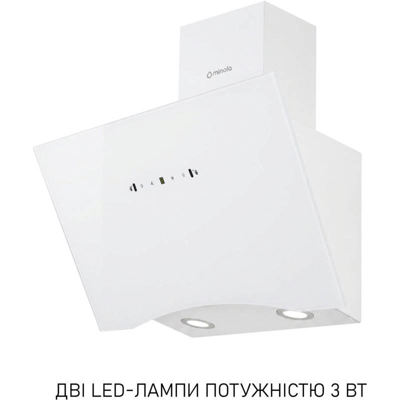 Вытяжка Minola HVS 6812 WH 1200 LED