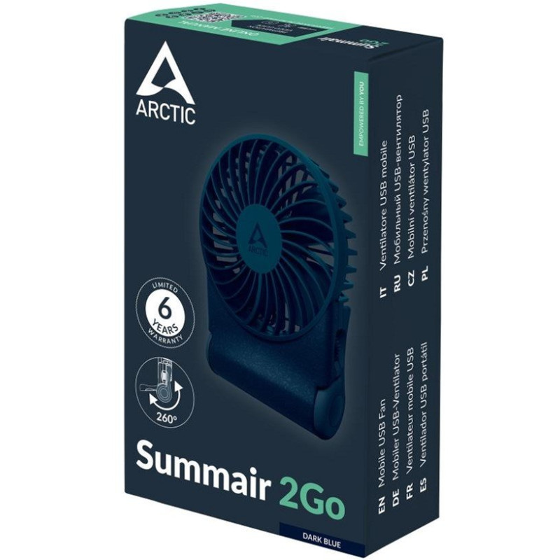 Вентилятор портативный ARCTIC USB-C SUMMAIR 2GO Dark Blue (AEBRZ00028A)