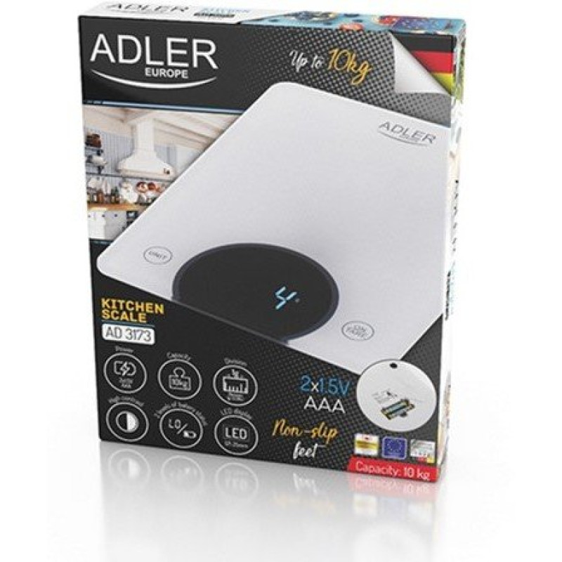 Ваги кухонні Adler AD 3173 white