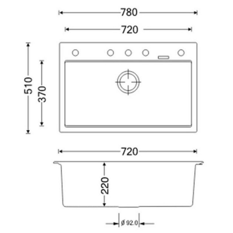 Кухонна мийка APELL Pietra Plus PTPL780GW