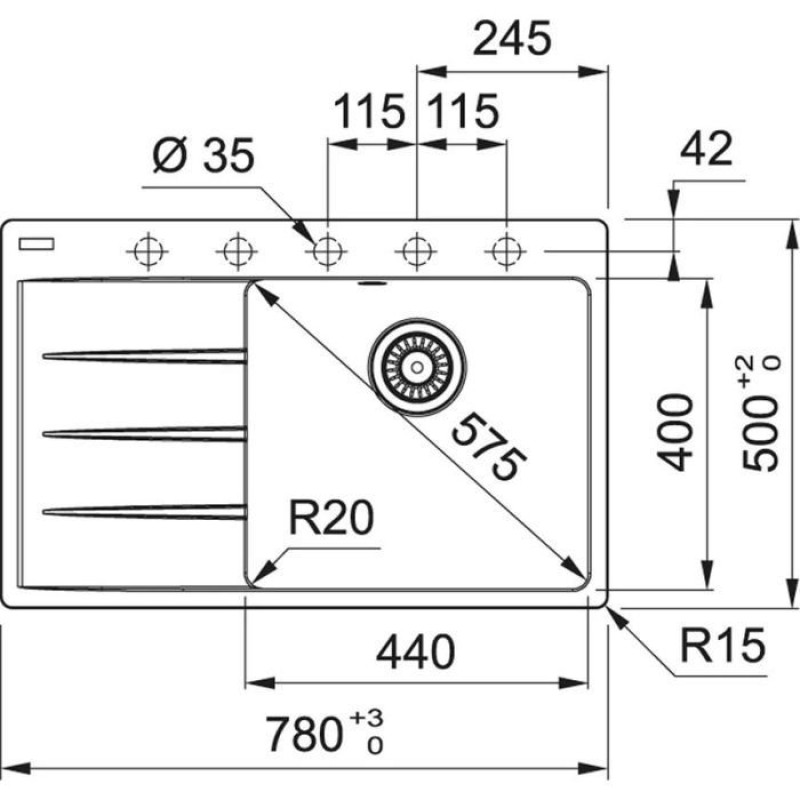 Кухонная мойка Franke Centro CNG 611-78 TL белый (114.0630.465)