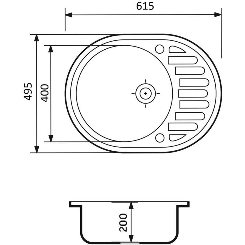 Кухонная мойка Adamant Ovum gray