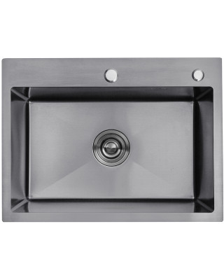 Кухонна раковина Kroner KRP Schwarze - 5843HM PVD (3,0/1,0 мм)
