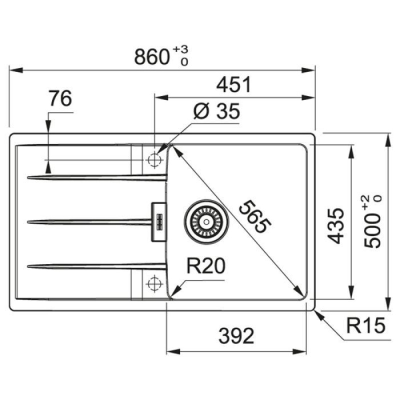 Кухонная мойка Franke Centro CNG 611-86 черный матовый (114.0701.820)