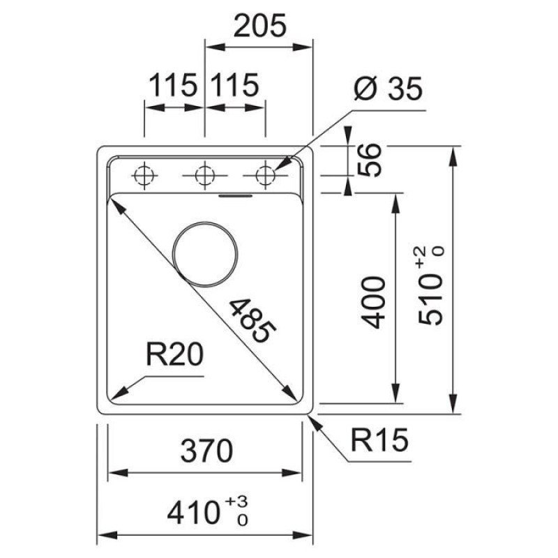Кухонна мийка Franke Maris MRG 610-37 TL чорний матовий (114.0699.230)