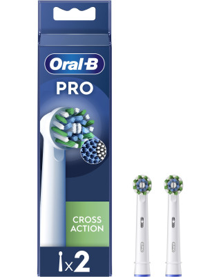 Насадки для електричної зубної щітки Oral-B Pro Cross Action, 2 шт білі (8006540847725)