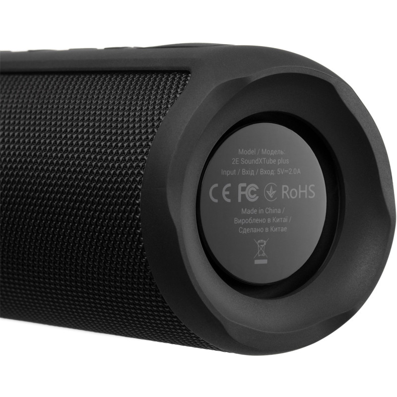 Портативна акустика 2E SoundXTube Plus Black (2E-BSSXTPWBK)