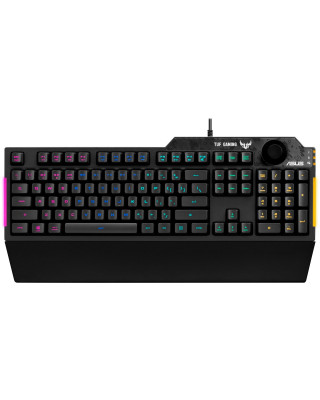 Клавиатура ASUS TUF Gaming K1 RGB 104key USB UA Black (90MP01X0-BKMA00)