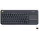 Клавиатура Logitech K400 Plus Touch Wireless UA Black (920-007145)