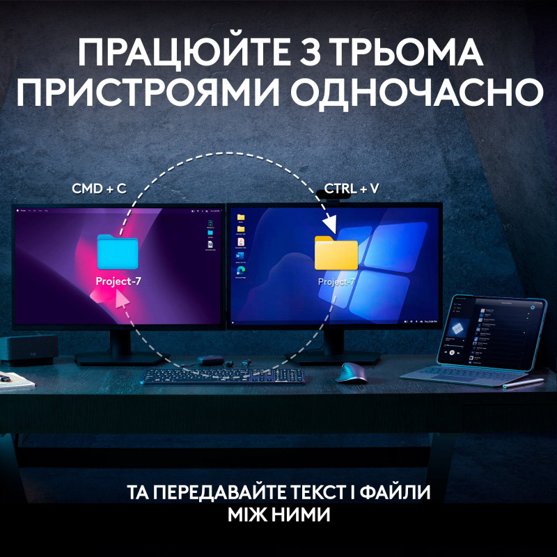 Комплект Logitech MX Keys S Combo Graphite (920-011614)