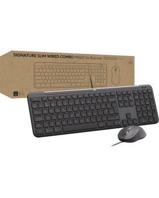 Комплект LOGITECH Signature Slim MK620 Wired Combo for Business GRAPHITE (920-013349)