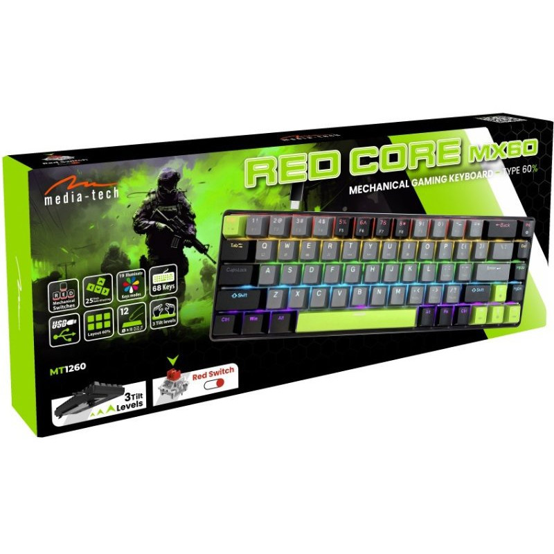 Клавіатура Media-Tech MT1260 RED CORE MX60