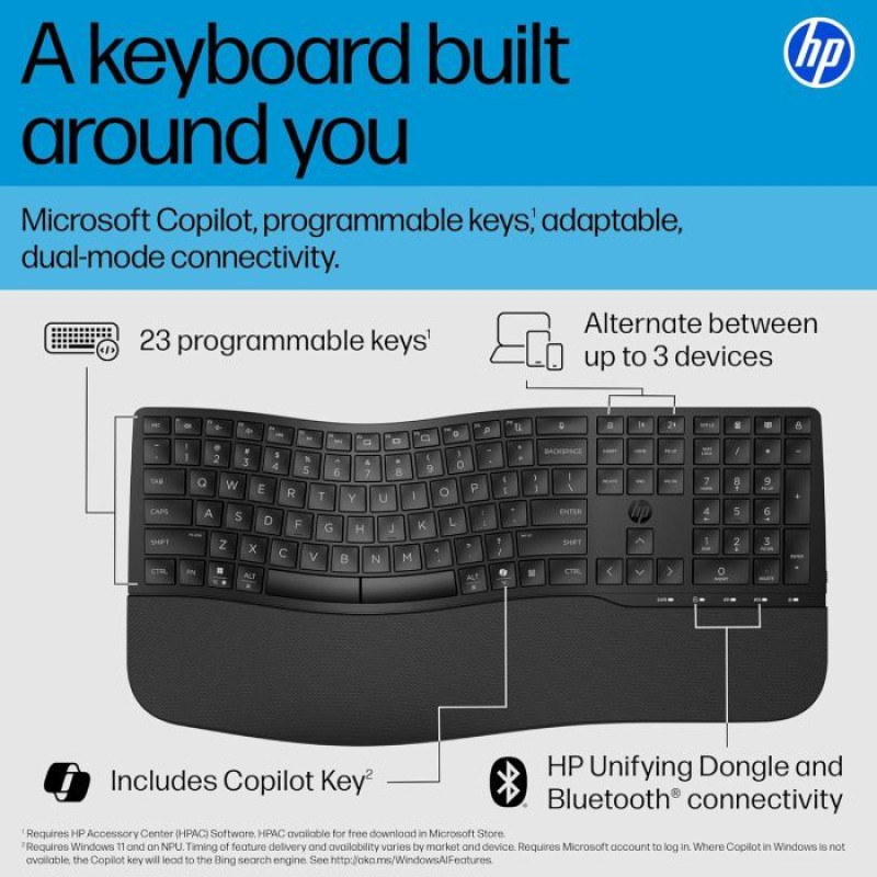 Клавиатура HP 680 Comfort Dual-Mode (8T6L8AA)