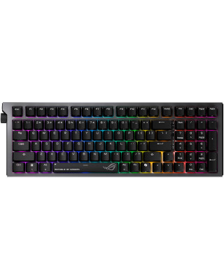 Клавіатура Asus ROG Strix Morph 96 NX Snow V2 Wireless (90MP04IF-BKMA03) Black