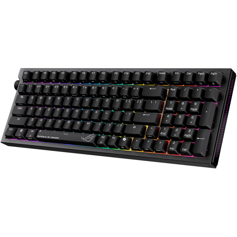 Клавіатура Asus ROG Strix Morph 96 NX Snow V2 Wireless (90MP04IF-BKMA03) Black