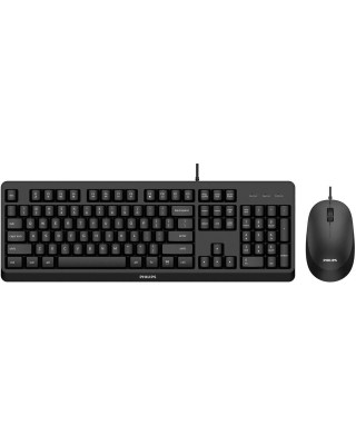 Комплект: клавиатура и мышь Philips 6270 UA Black (SPT6207BL/00)