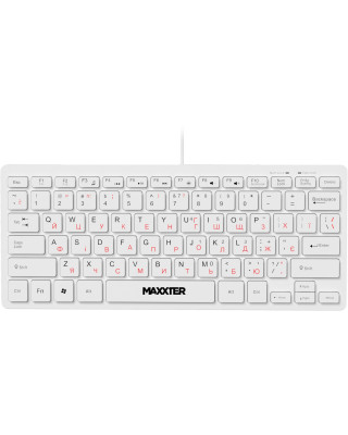 Клавиатура Maxxter KBM-C01W-UA White
