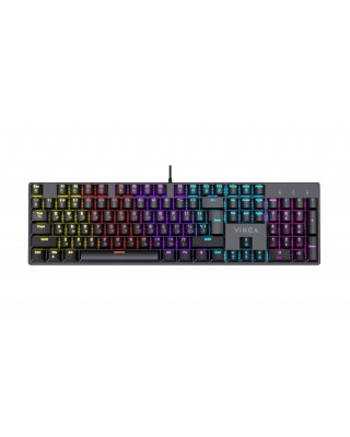 Клавиатура Vinga KBGM-100 LED Blue Switch USB Black (KBGM-100 Black)