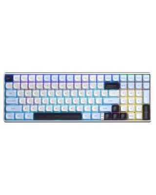 Клавиатура Aula S100pro RGB KRGD Brown Switch Wireless/Bluetooth/Type-C UA White/Black (6948391205755)