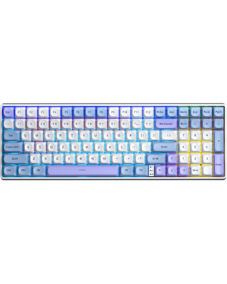 Клавиатура Aula S100pro RGB KRGD Red Switch Wireless/Bluetooth/Type-C UA White/Blue (6948391205762)