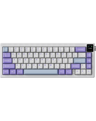 Клавиатура Ajazz AK650 RGB Flying Fish Switch Wireless With Screen (AK650-FF-PWB) Purple