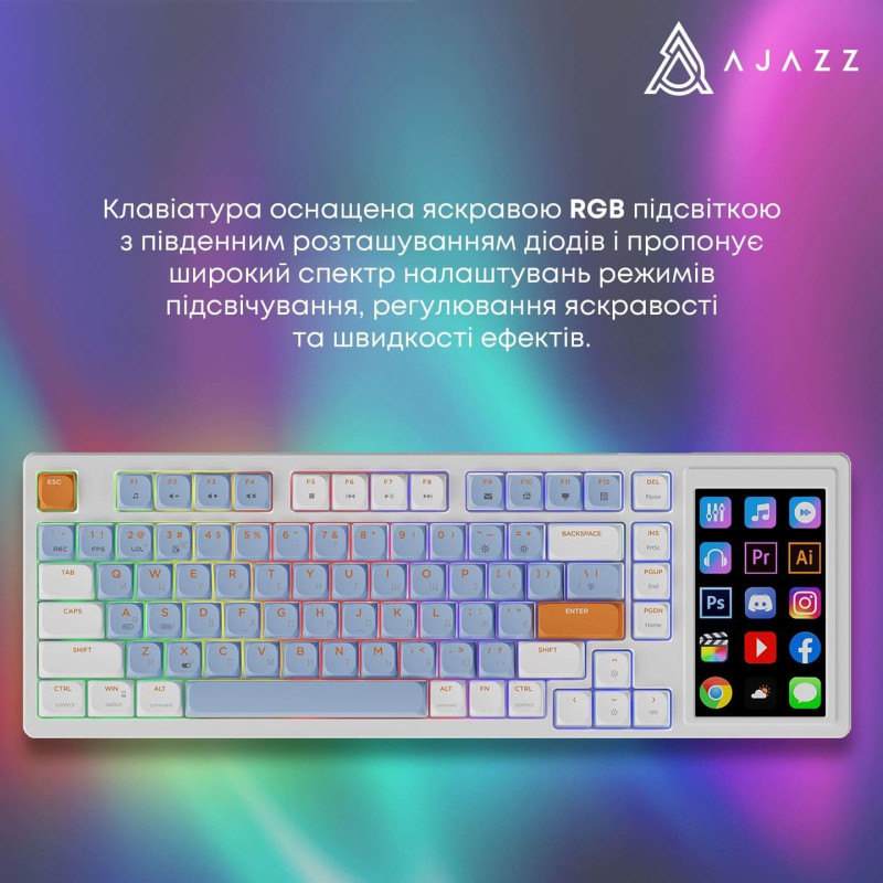 Клавиатура Ajazz AKP815 Red Switch RGB with 4.95