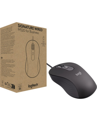 Мышка Logitech Signature M520 for Business USB-C Graphite (910-007511)