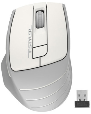 Мышь A4Tech FG30S Grey+White