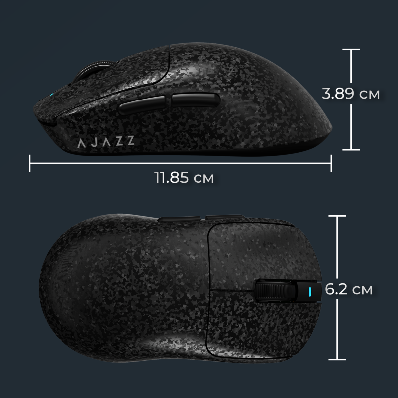 Мышка Ajazz AJ199 MAX Black Carbon fiber (AJ199-MAX-B)