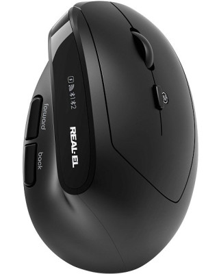 Мышка REAL-EL RM-490W Black (EL123200058)