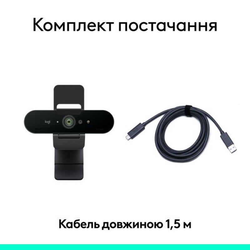 Вебкамера Logitech Brio 4K Ultra HD Graphite (960-001718)