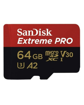 Карта памяти SanDisk 64GB microSDXC class 10 UHS-I U3 Extreme Pro V30 (SDSQXCU-064G-GN6MA)