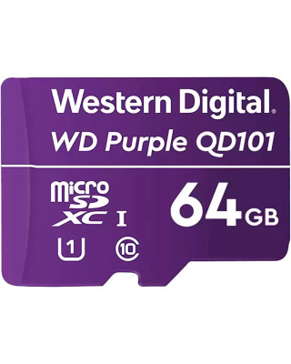 Карта пам’яті WD 64 GB microSDXC UHS-I Class 10 Purple QD101 WDD064G1P0C