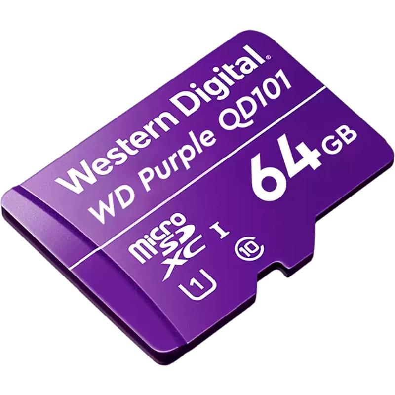 Карта пам’яті WD 64 GB microSDXC UHS-I Class 10 Purple QD101 WDD064G1P0C