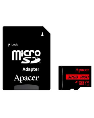 Карта памяти Apacer MicroSDHC 32GB UHS-I Class 10 + SD adapter (AP32GMCSH10UB-R)