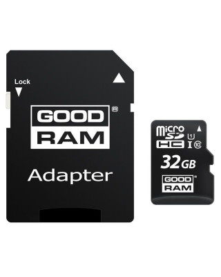 Карта памяти Goodram MicroSDHC 32GB UHS-I Class 10 + SD-adapter (M1AA-0320R12)
