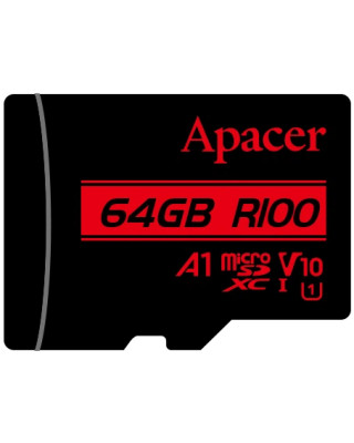 Карта пам'яті Apacer MicroSDHC 64GB UHS-I Class 10 (AP64GMCSX10UB-RA)
