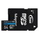 Карта памяти Team MicroSDXC 64GB UHS-I/U3 Class 10 Elite (TEAUSDX64GIV30A103)