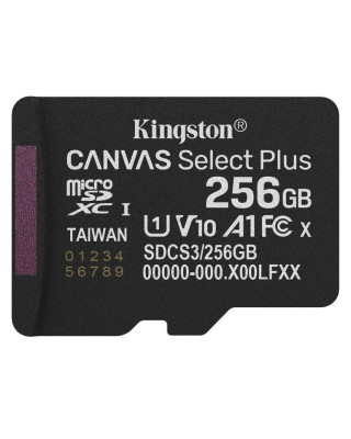 Карта пам'яті Kingston 256GB microSDXC Canvas Select Plus Gen3 (SDCS3/256GBSP)