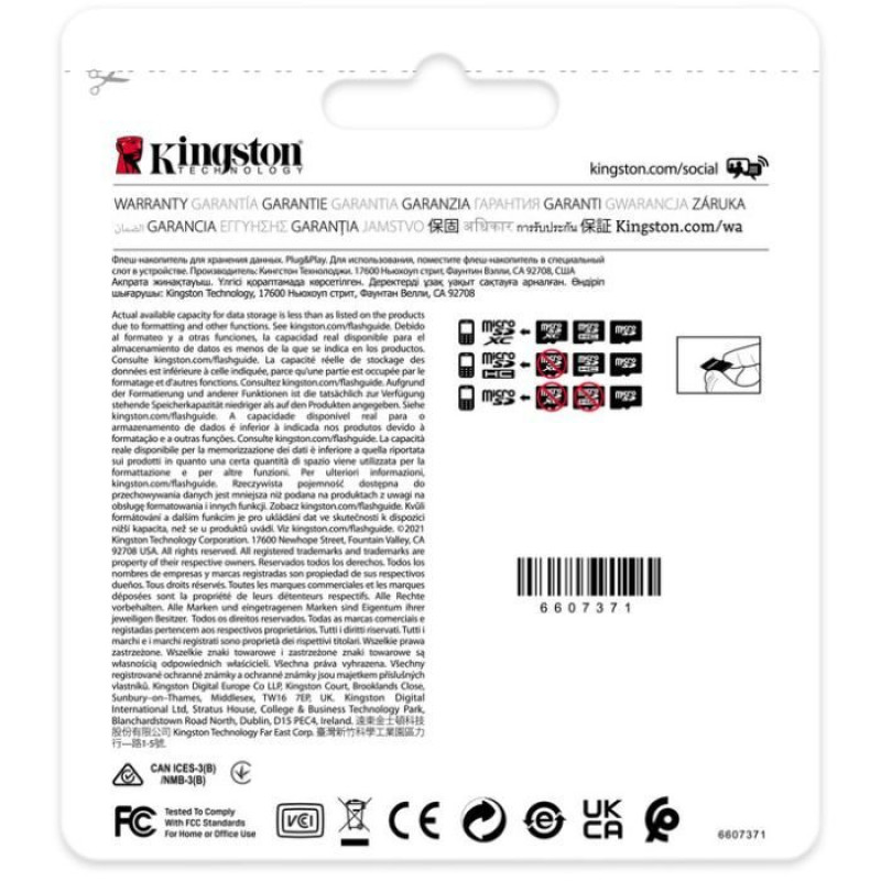 Карта памяти Kingston 32GB microSDHC class 10 UHS-I V30 A1 (SDCIT2/32GB)