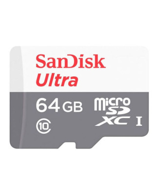 Карта памяти SanDisk microSD 64GB C10 UHS-I R100MB/s Ultra (SDSQUNR-064G-GN3MN)