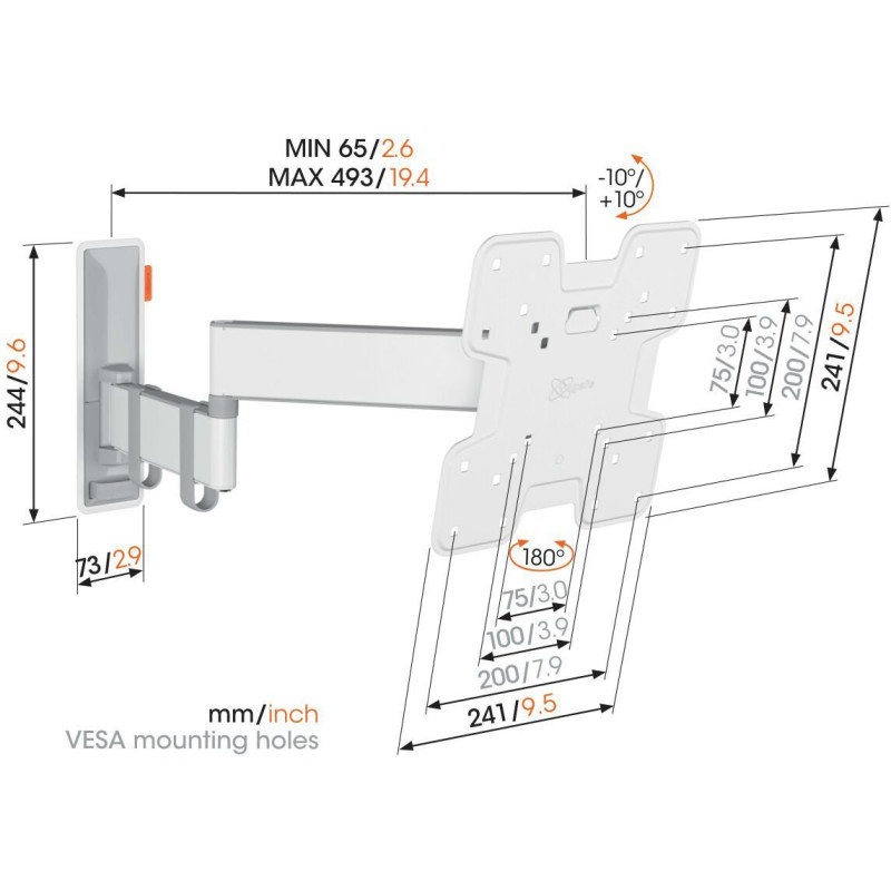 Кронштейн Vogels TVM 3243 White (3832431)