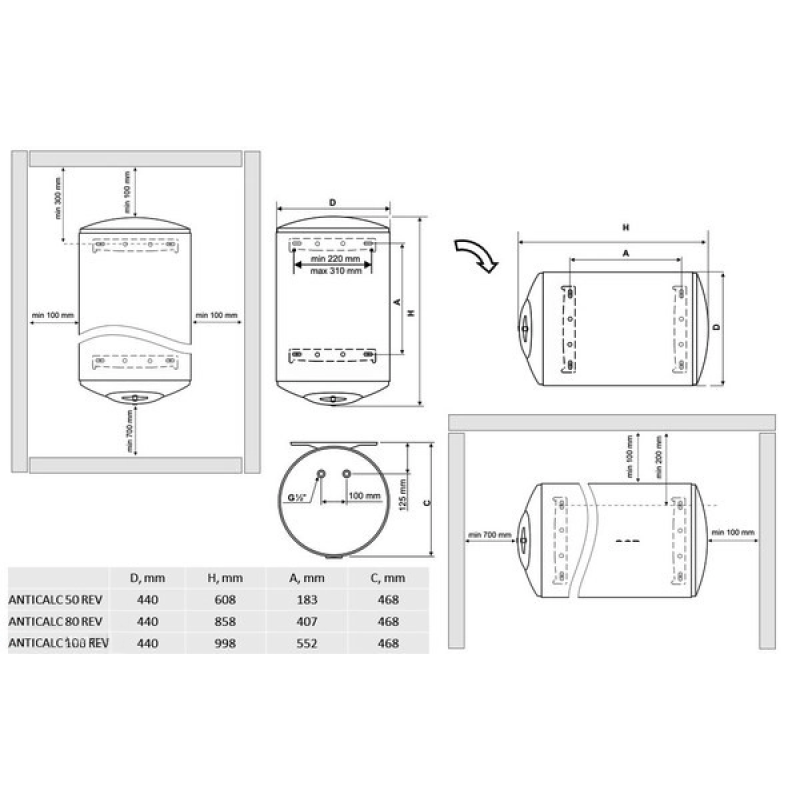 Бойлер Tesy Anticalc REV 50 GCR 504416D B14 TBRC (305189) 