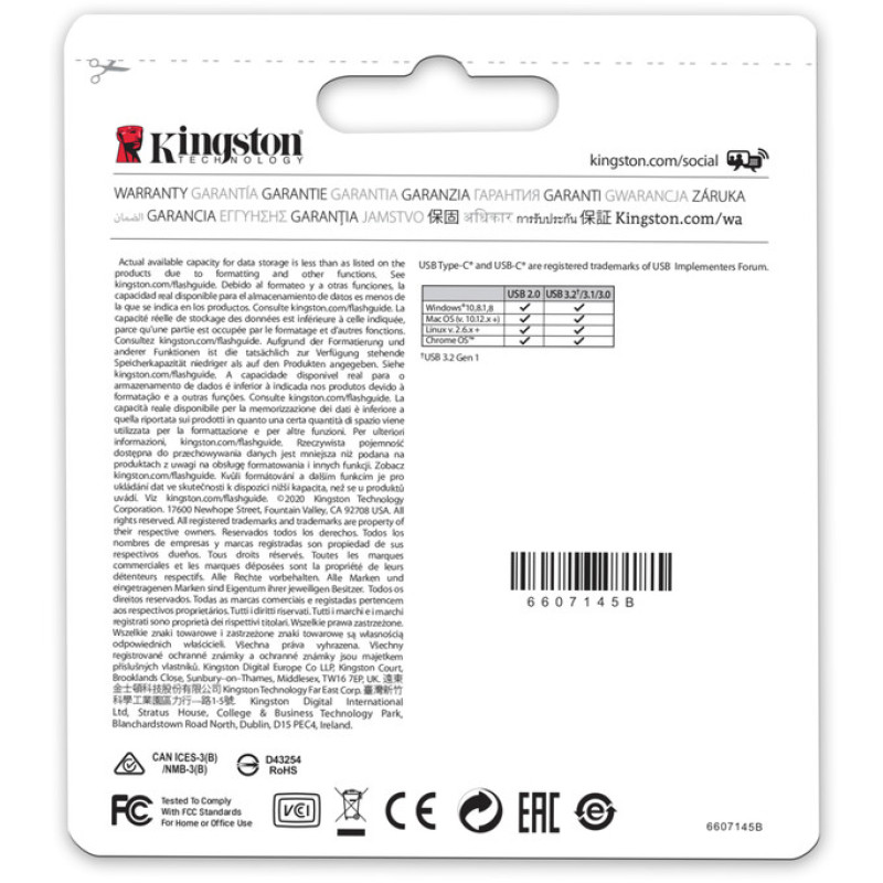 USB флеш накопичувач Kingston 256GB DataTraveler microDuo 3C USB 3.2/Type C (DTDUO3CG3/256GB)
