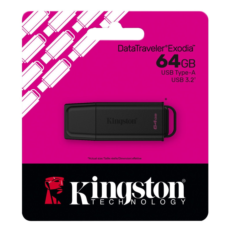 USB флеш накопичувач Kingston 64GB DataTraveler Exodia Black (DTXG2/64GB)